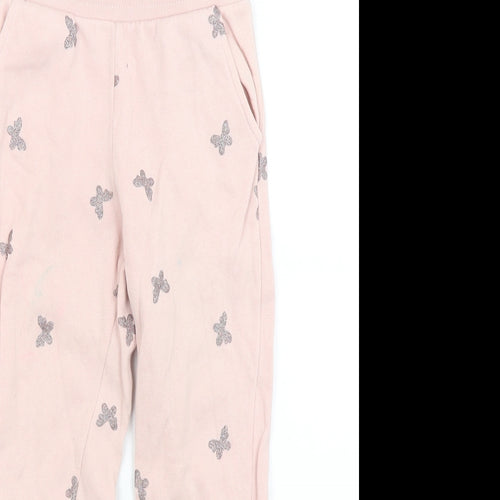 H&M Girls Pink   Jogger Trousers Size 6-7 Years