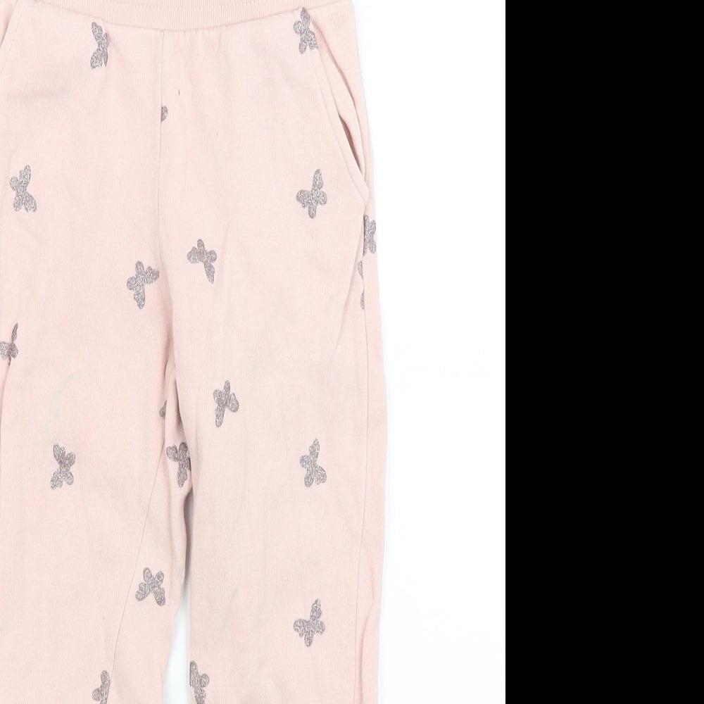 H&M Girls Pink   Jogger Trousers Size 6-7 Years