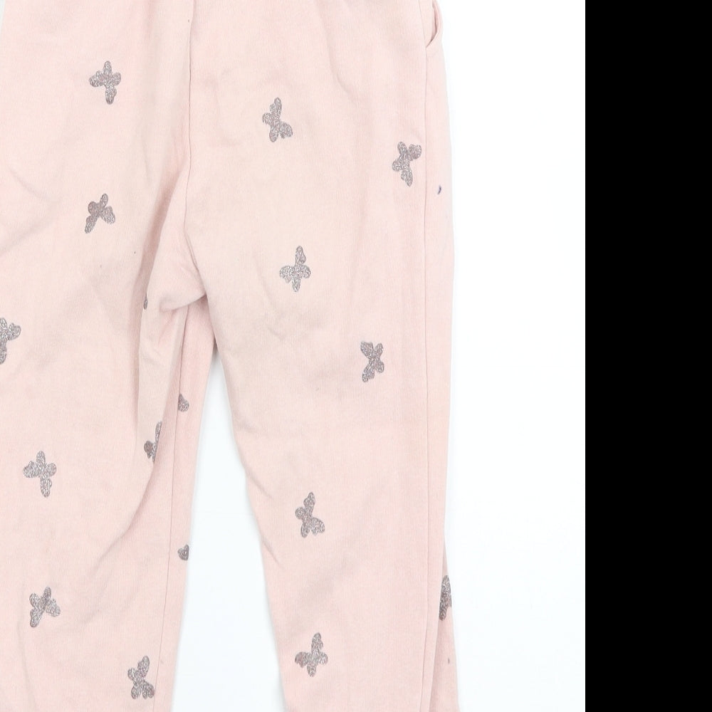 H&M Girls Pink   Jogger Trousers Size 6-7 Years