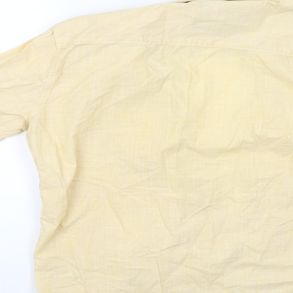 vogueraw Mens Yellow    Button-Up Size M