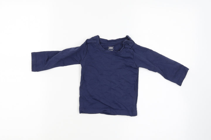 mee mee Boys Blue   Basic T-Shirt Size 9-12 Months