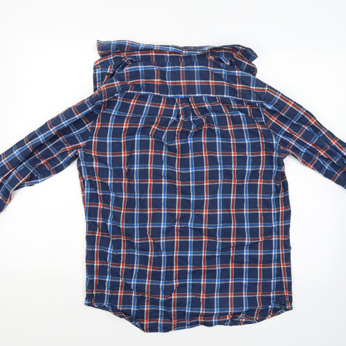 US Polo Assn. Mens Blue Check   Button-Up Size M