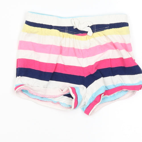 Baby GAP Girls White Striped  Boyfriend Shorts Size 3 Years
