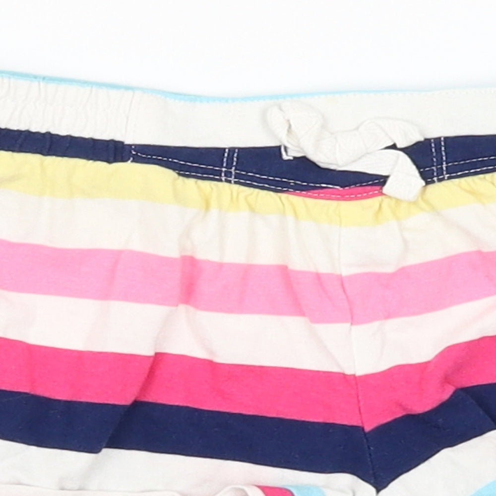Baby GAP Girls White Striped  Boyfriend Shorts Size 3 Years