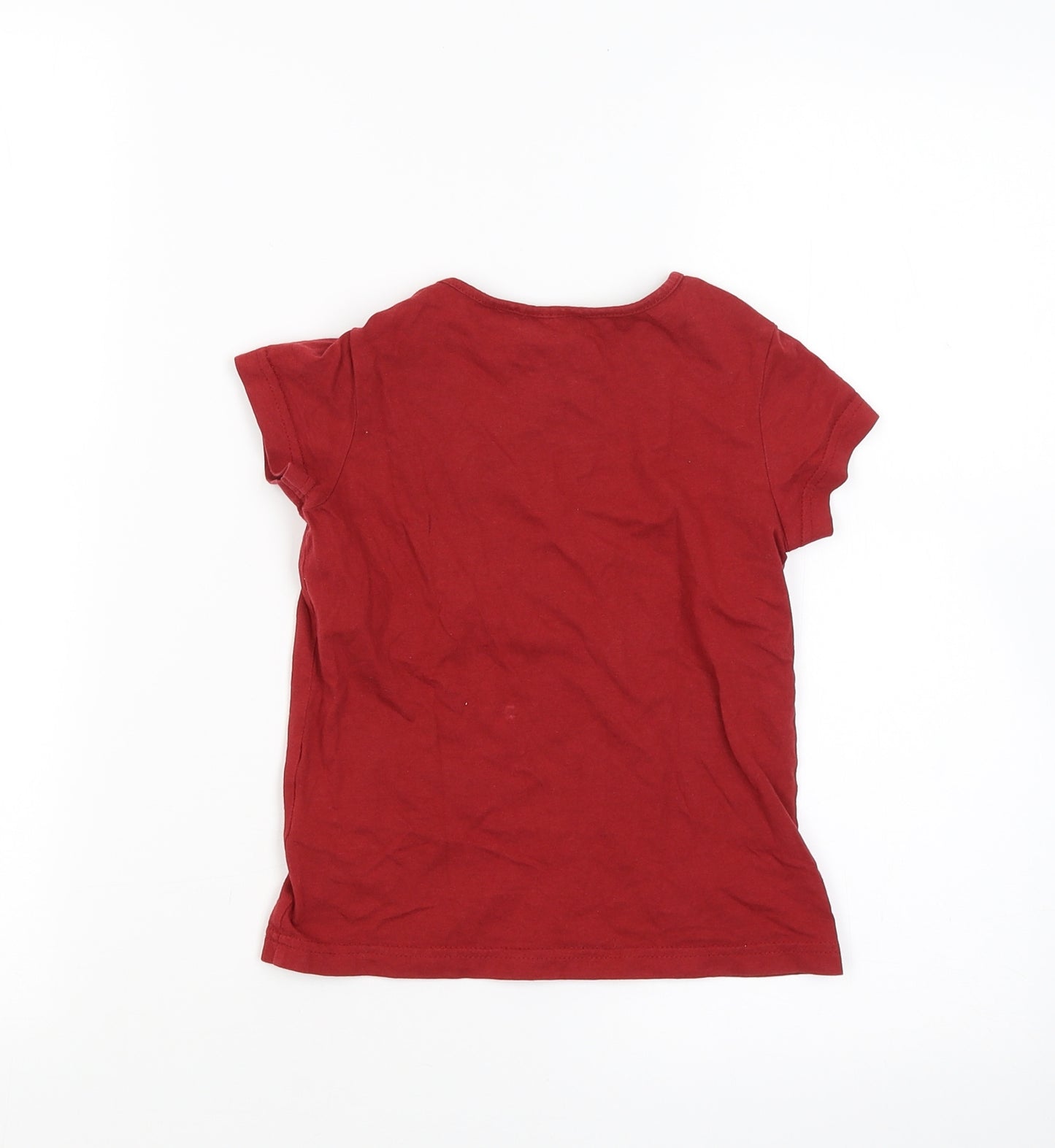 Harry Potter Boys Red   Basic T-Shirt Size 5-6 Years