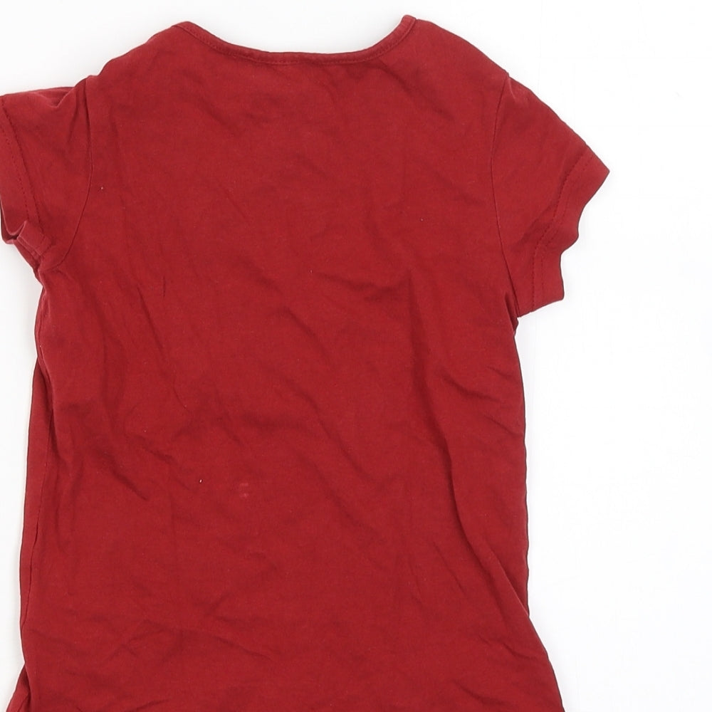 Harry Potter Boys Red   Basic T-Shirt Size 5-6 Years