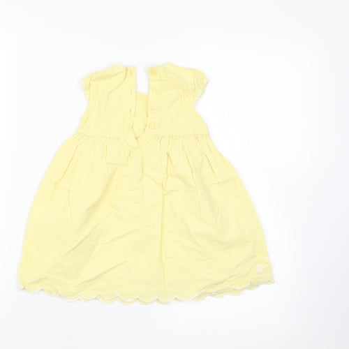 George Girls Yellow Floral  Tank Dress  Size 9-12 Months