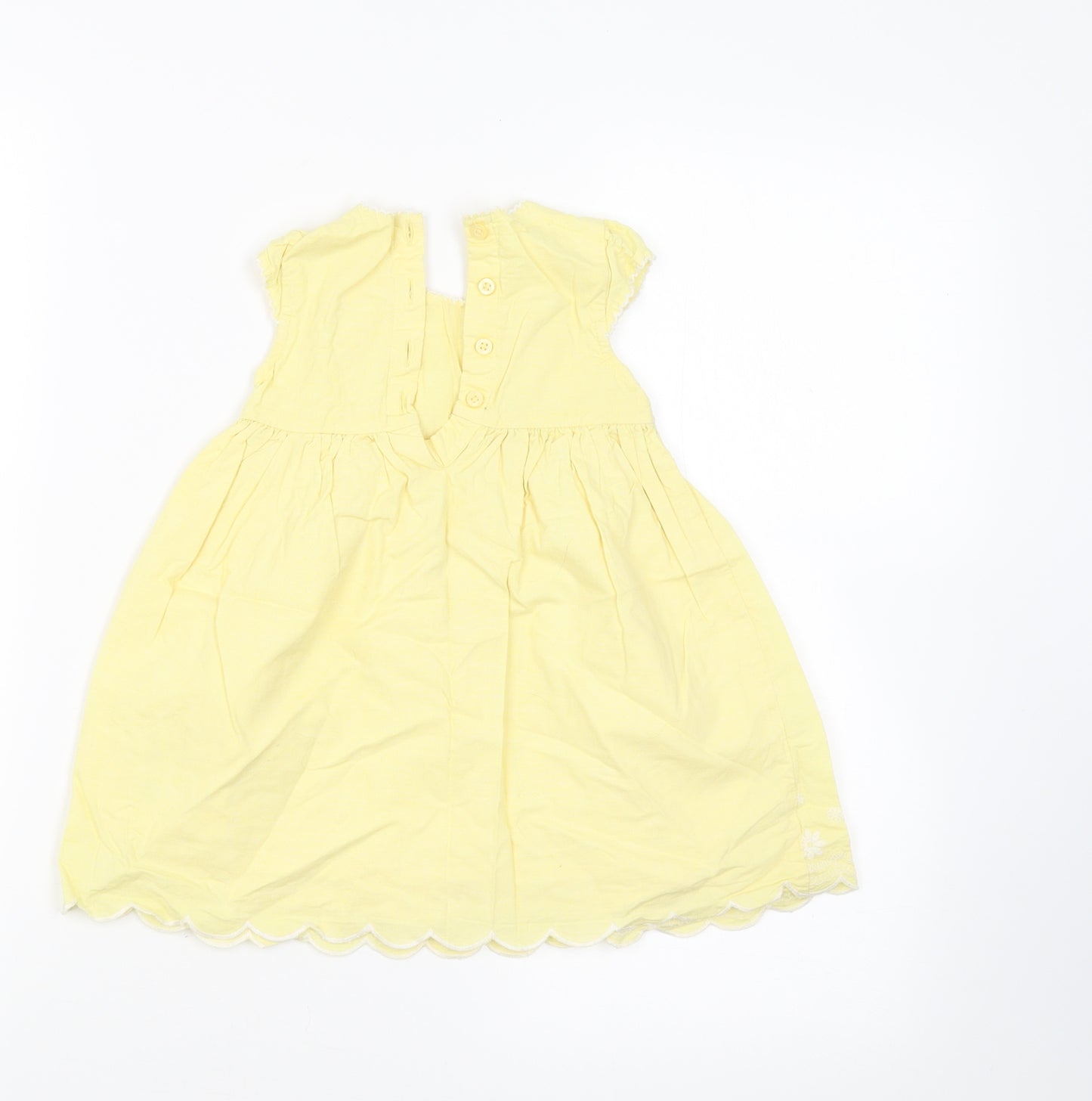 George Girls Yellow Floral  Tank Dress  Size 9-12 Months