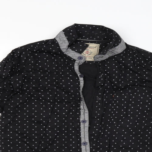 best legend Womens Black   Basic Button-Up Size 12