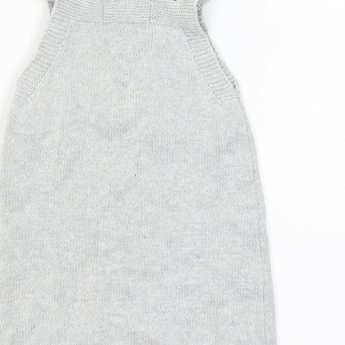 F&F Girls Grey   Tank Dress  Size 9-12 Months  - Zebra