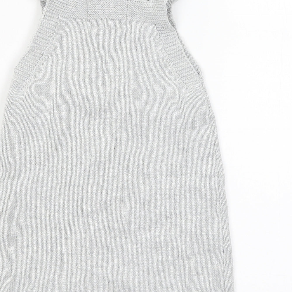 F&F Girls Grey   Tank Dress  Size 9-12 Months  - Zebra