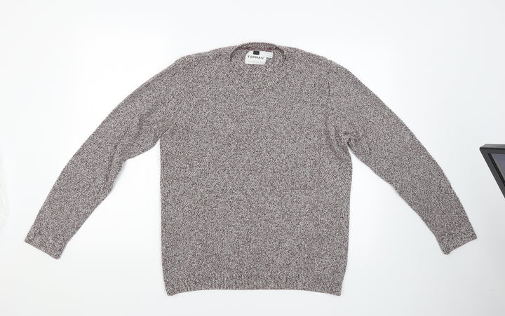 Topman Mens Brown Pullover Jumper Size S