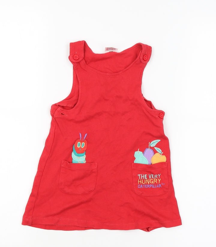 world of eric carle Girls Red   Tank Dress  Size 9-12 Months