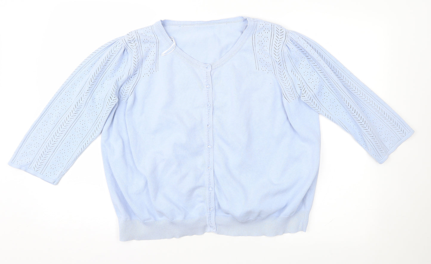 Preworn Womens Blue   Cardigan Jumper Size XL