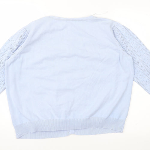 Preworn Womens Blue   Cardigan Jumper Size XL