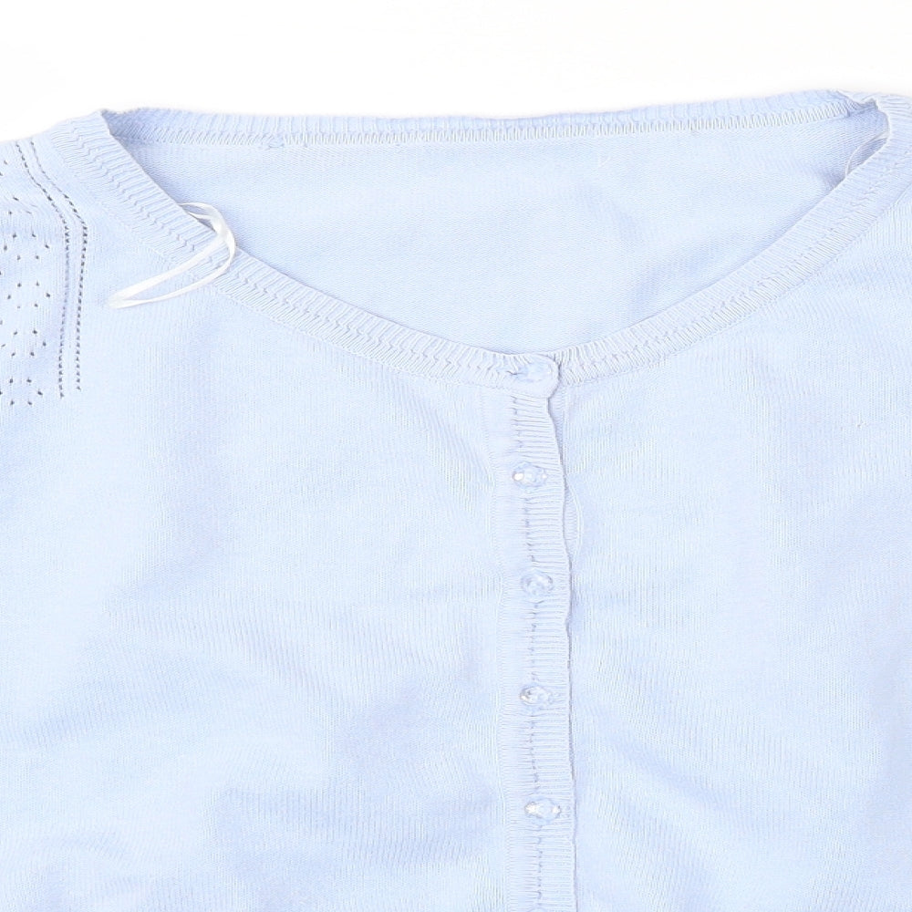Preworn Womens Blue   Cardigan Jumper Size XL