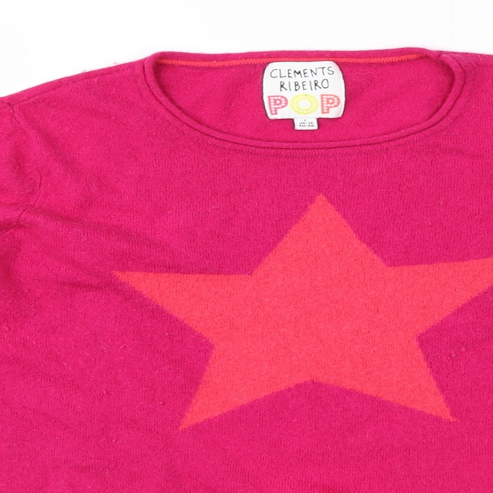 Clements Ribeiro Womens Pink   Pullover Jumper Size L  - STAR