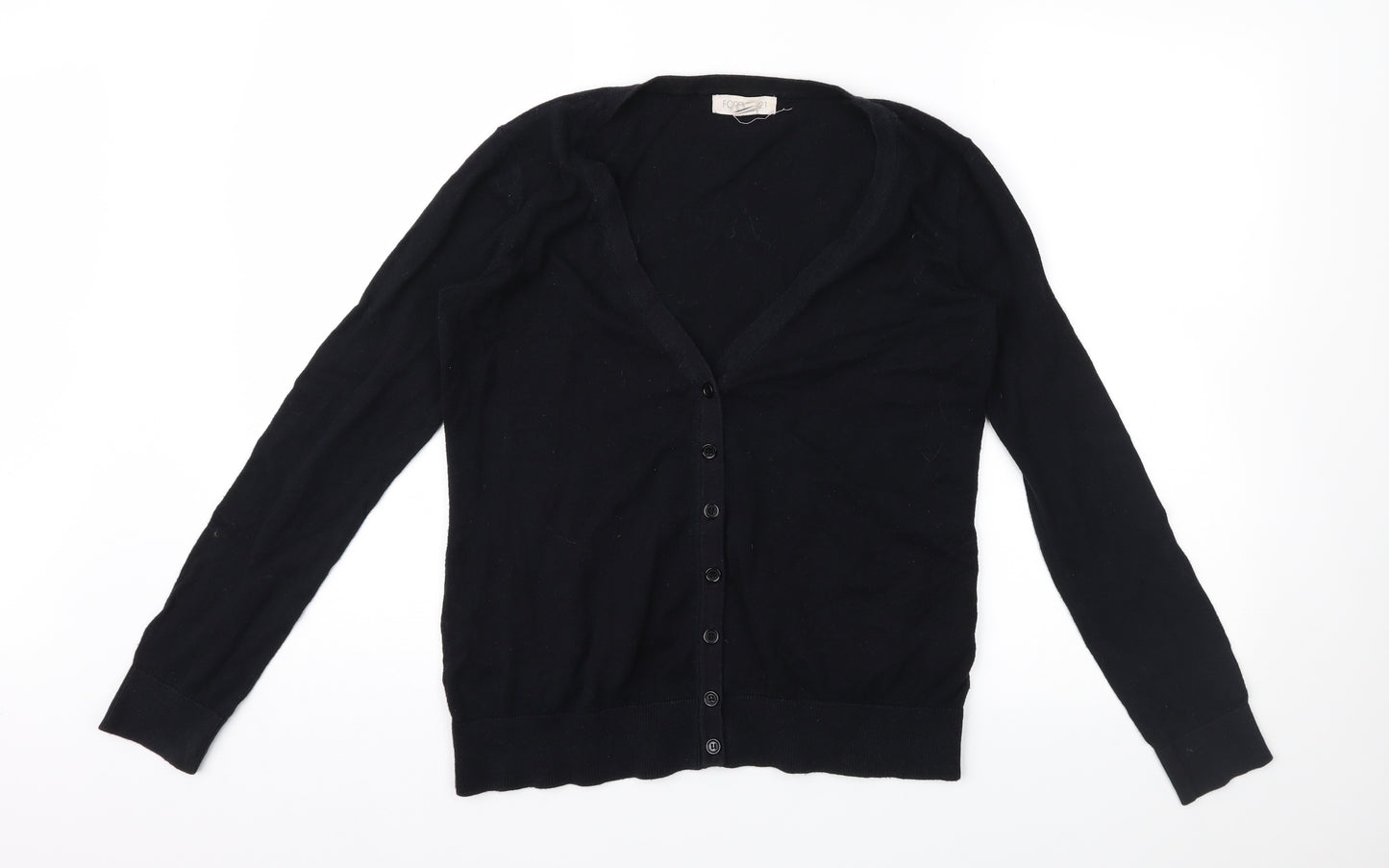 FOREVER 21 Womens Black Houndstooth  Cardigan Jumper Size 10