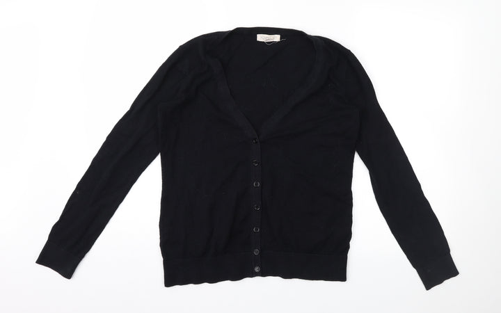FOREVER 21 Womens Black Houndstooth  Cardigan Jumper Size 10