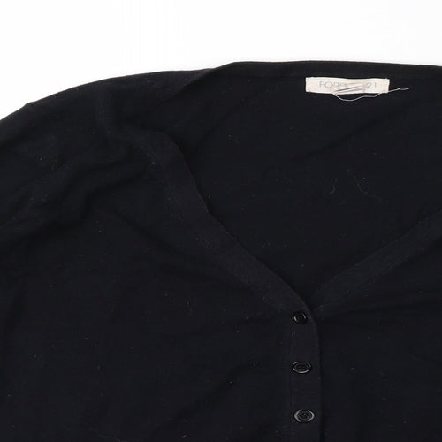FOREVER 21 Womens Black Houndstooth  Cardigan Jumper Size 10