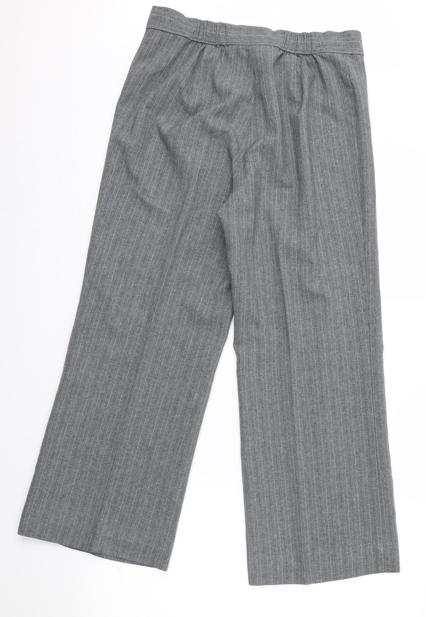 Marks and Spencer Womens Green Striped  Trousers  Size 10 L23 in