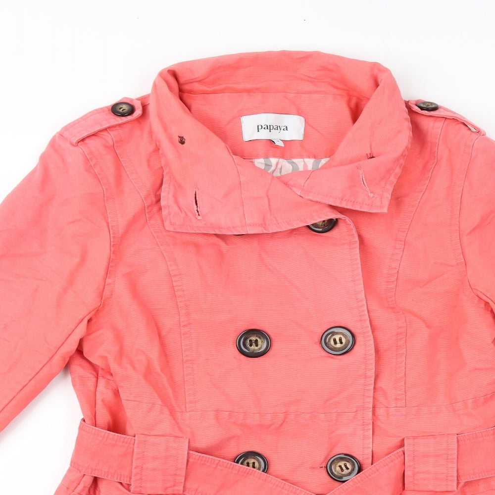 Papaya Womens Pink   Anorak Coat Size 14