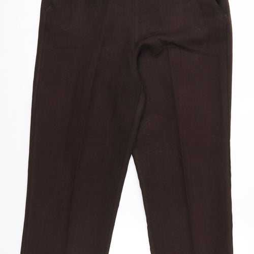 PETITE Womens Brown   Trousers  Size 10 L24 in