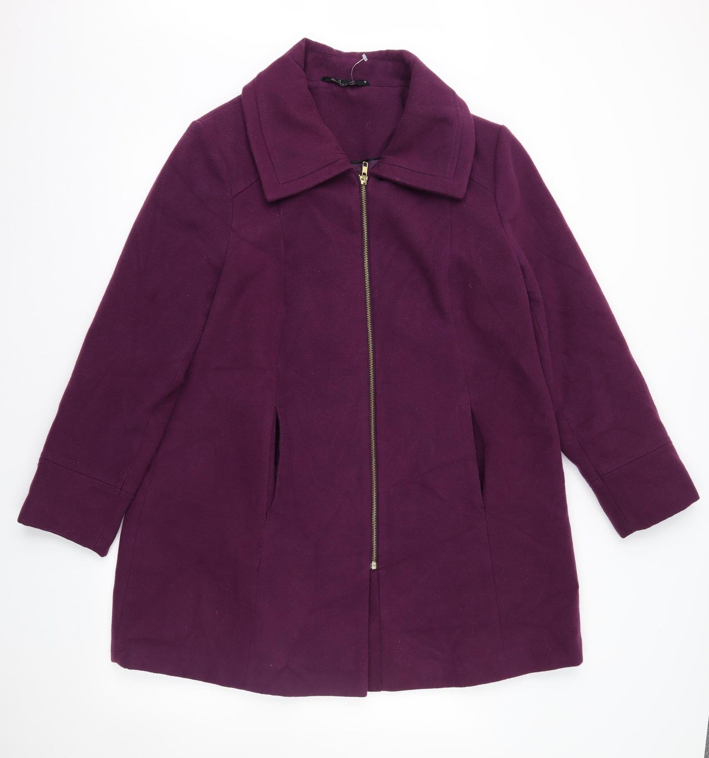 bm collection Womens Purple   Overcoat Blazer Size 16