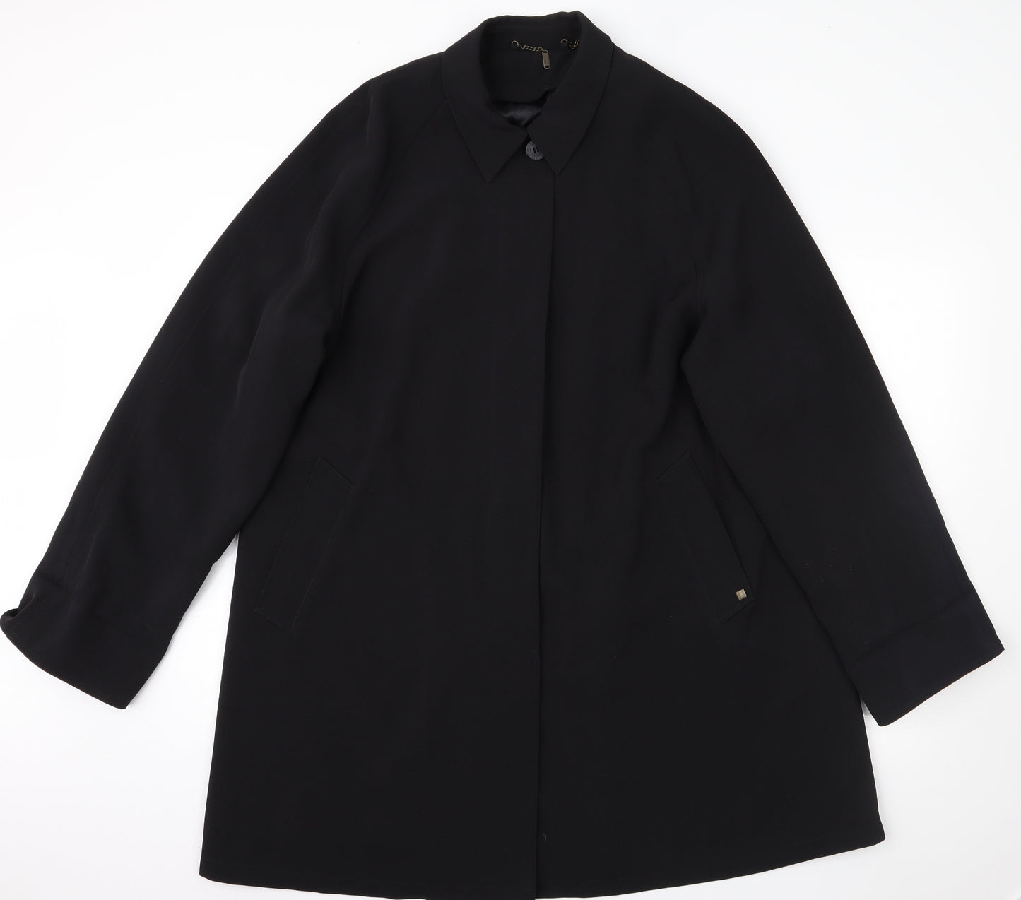Preworn Womens Black   Rain Coat Coat Size M