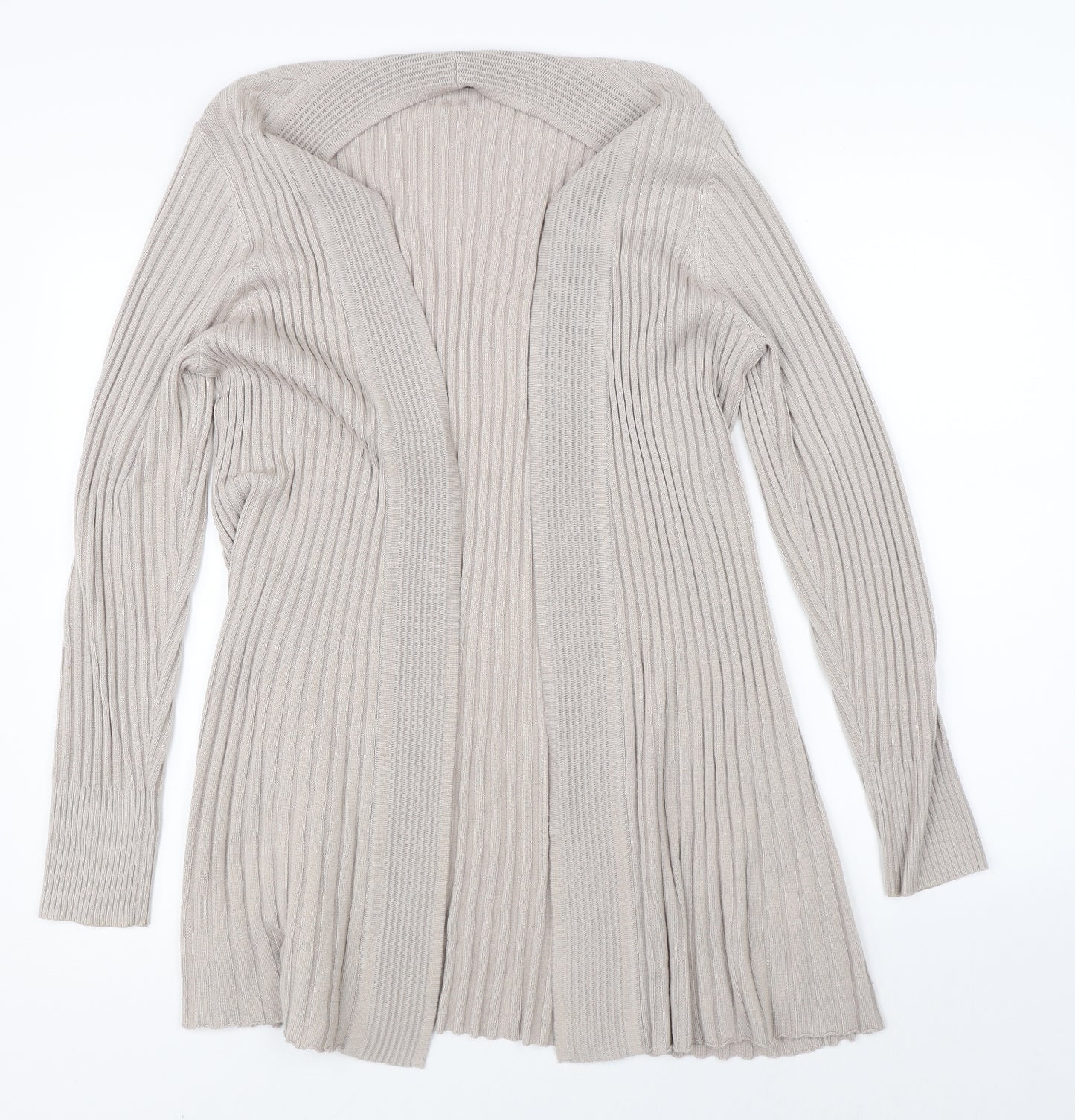 David Emmanuel Womens Beige  Knit Cardigan Jumper Size M