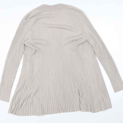 David Emmanuel Womens Beige  Knit Cardigan Jumper Size M