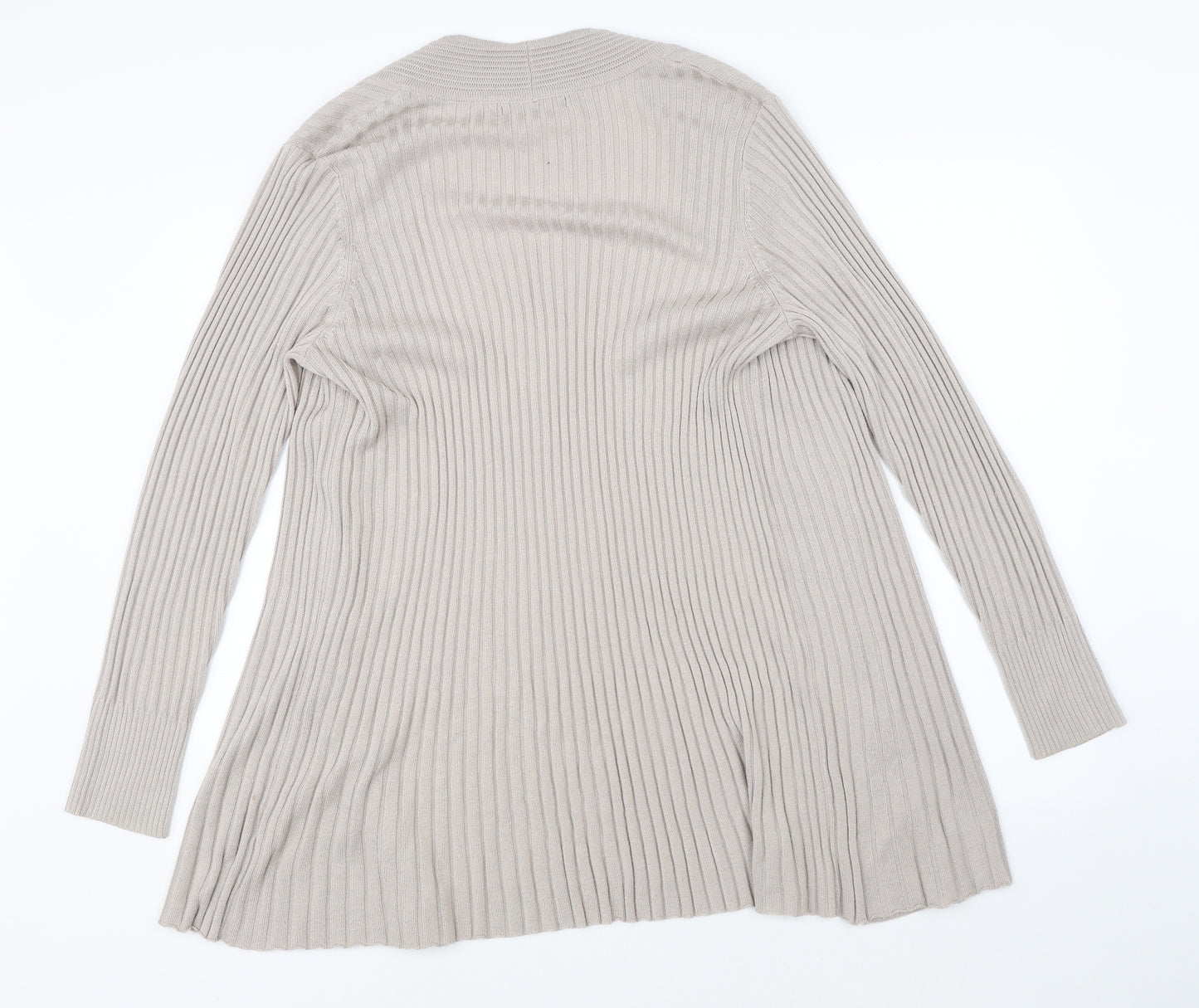 David Emmanuel Womens Beige  Knit Cardigan Jumper Size M