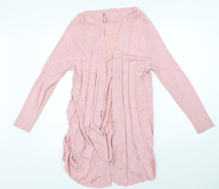 BM Womens Pink Cardigan Jumper Size M