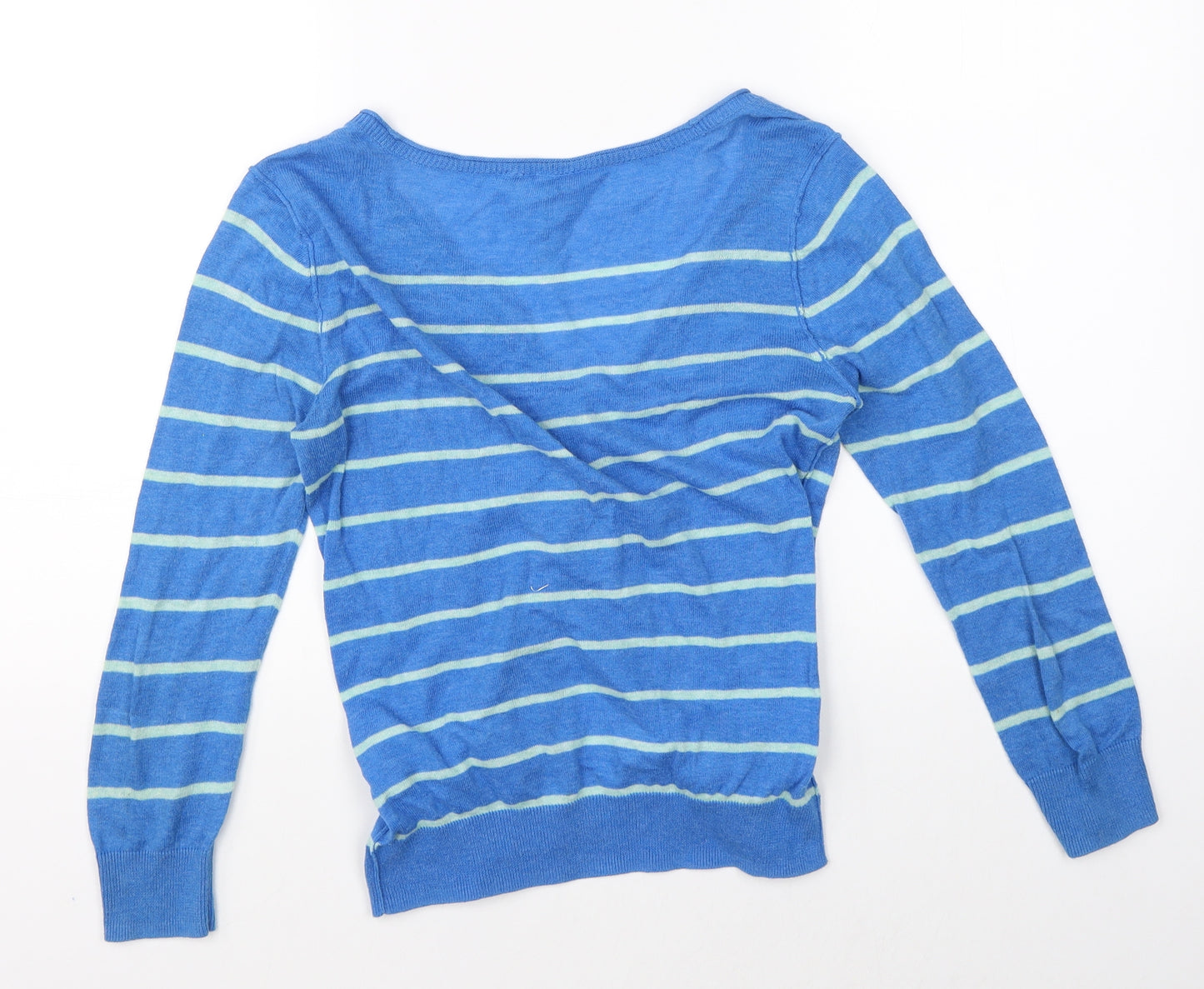 White Stuff Womens Blue Striped  Pullover Jumper Size 8