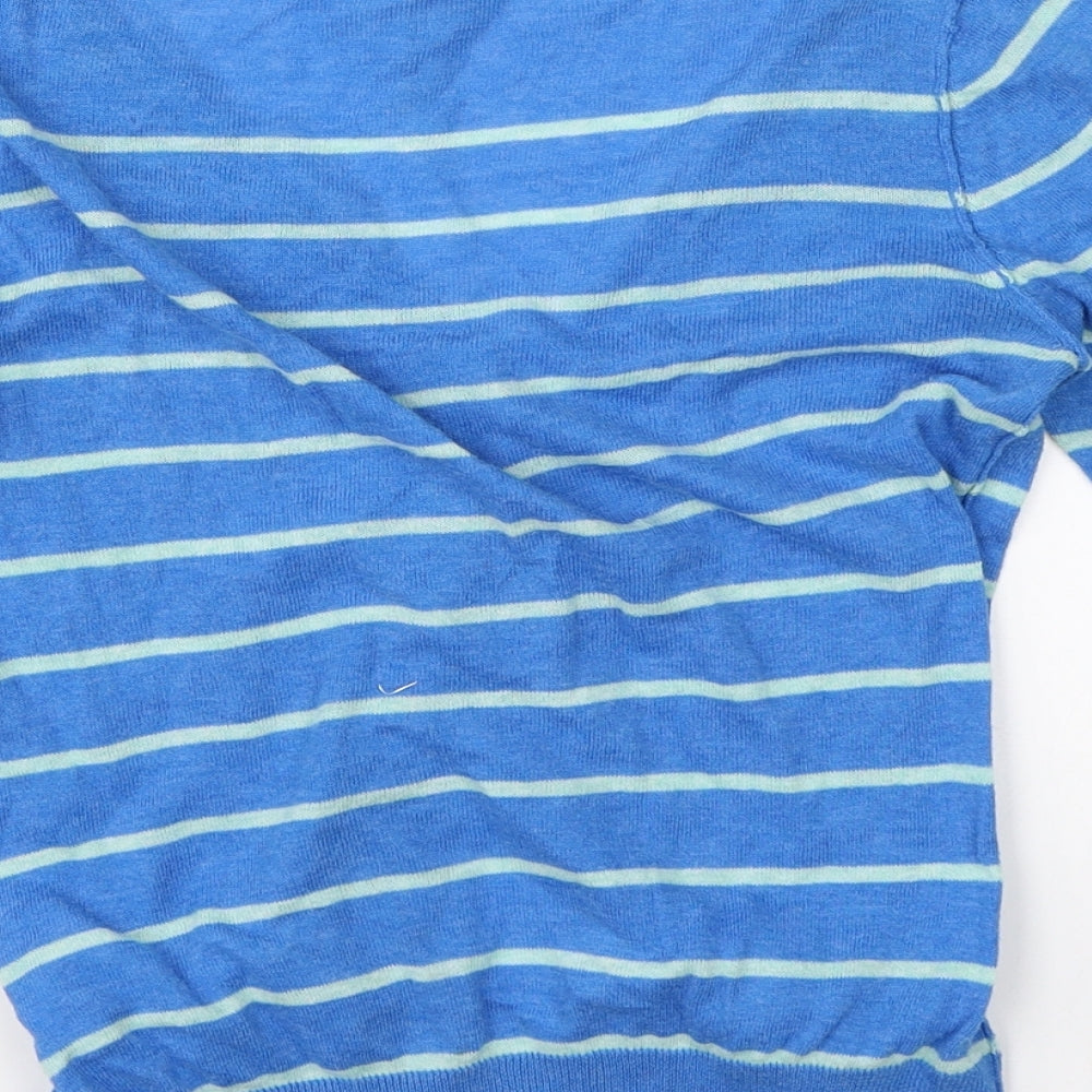 White Stuff Womens Blue Striped  Pullover Jumper Size 8