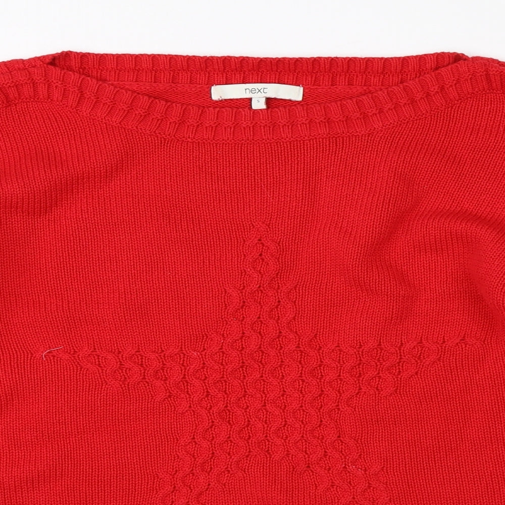 NEXT Mens Red  Knit Pullover Jumper Size S