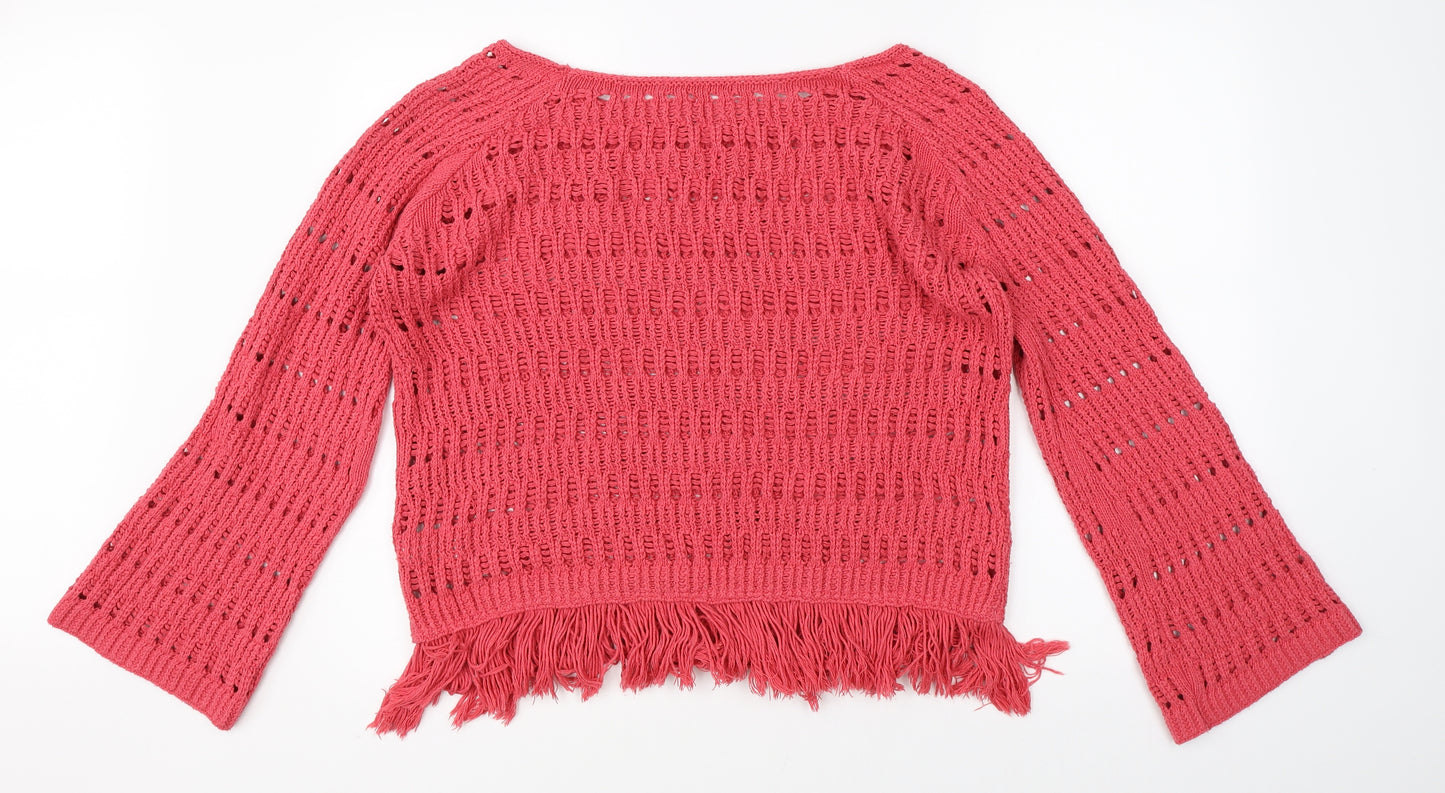 NEXT Womens Pink  Knit Pullover Jumper Size M