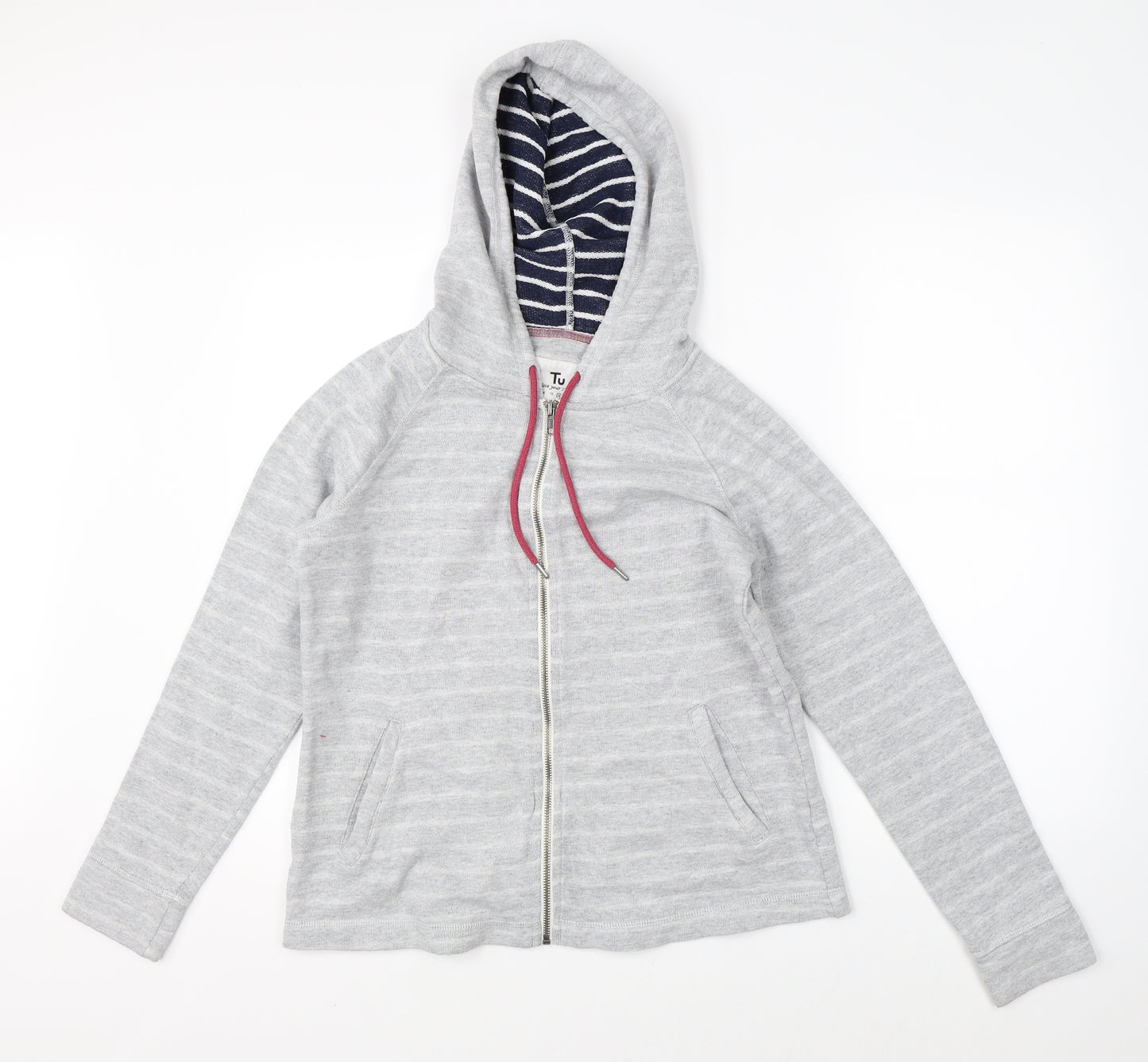 TU Womens Grey   Full Zip Hoodie Size 12