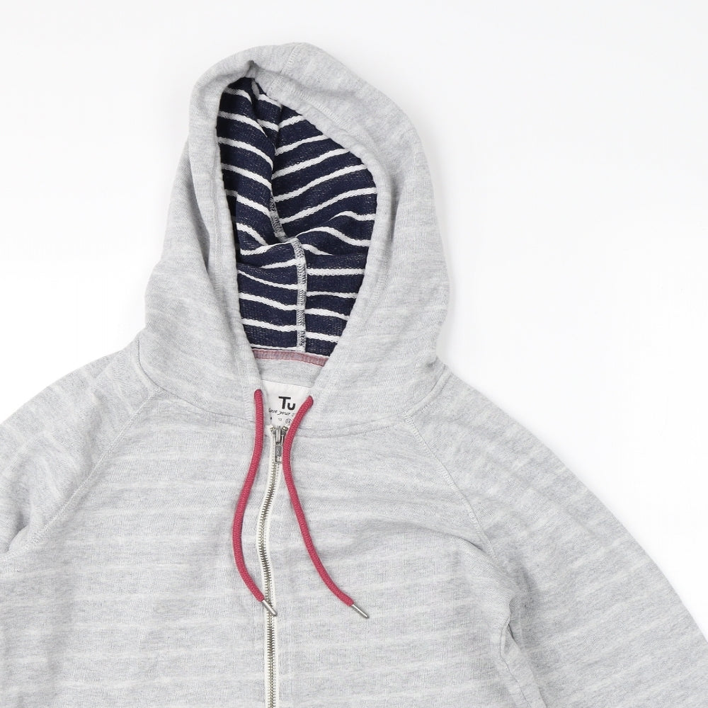 TU Womens Grey   Full Zip Hoodie Size 12