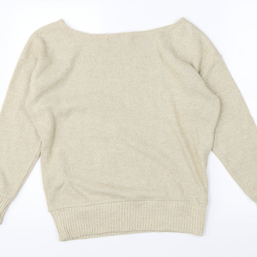 The Rock Rev Womens Beige  Knit Pullover Jumper Size M
