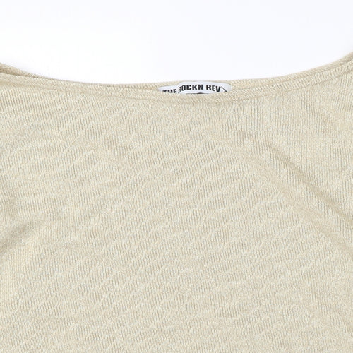 The Rock Rev Womens Beige  Knit Pullover Jumper Size M