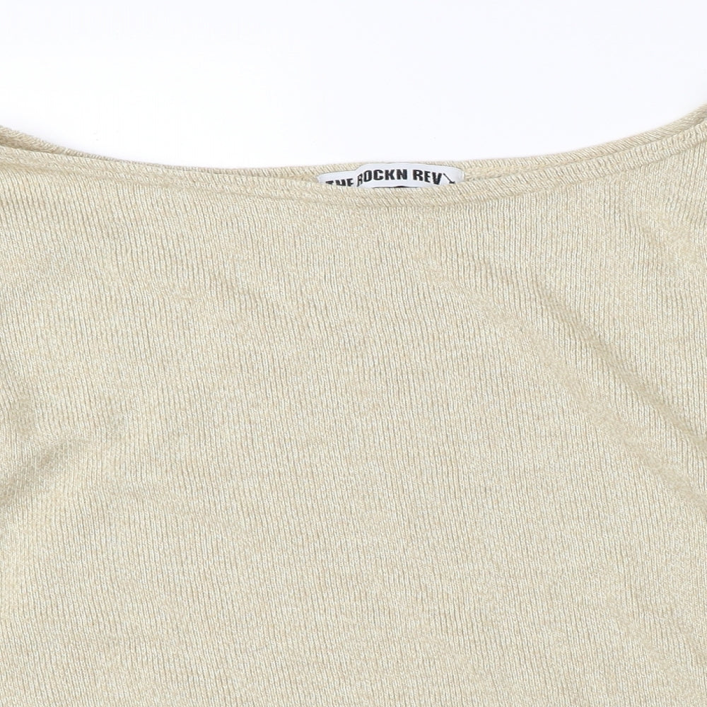 The Rock Rev Womens Beige  Knit Pullover Jumper Size M