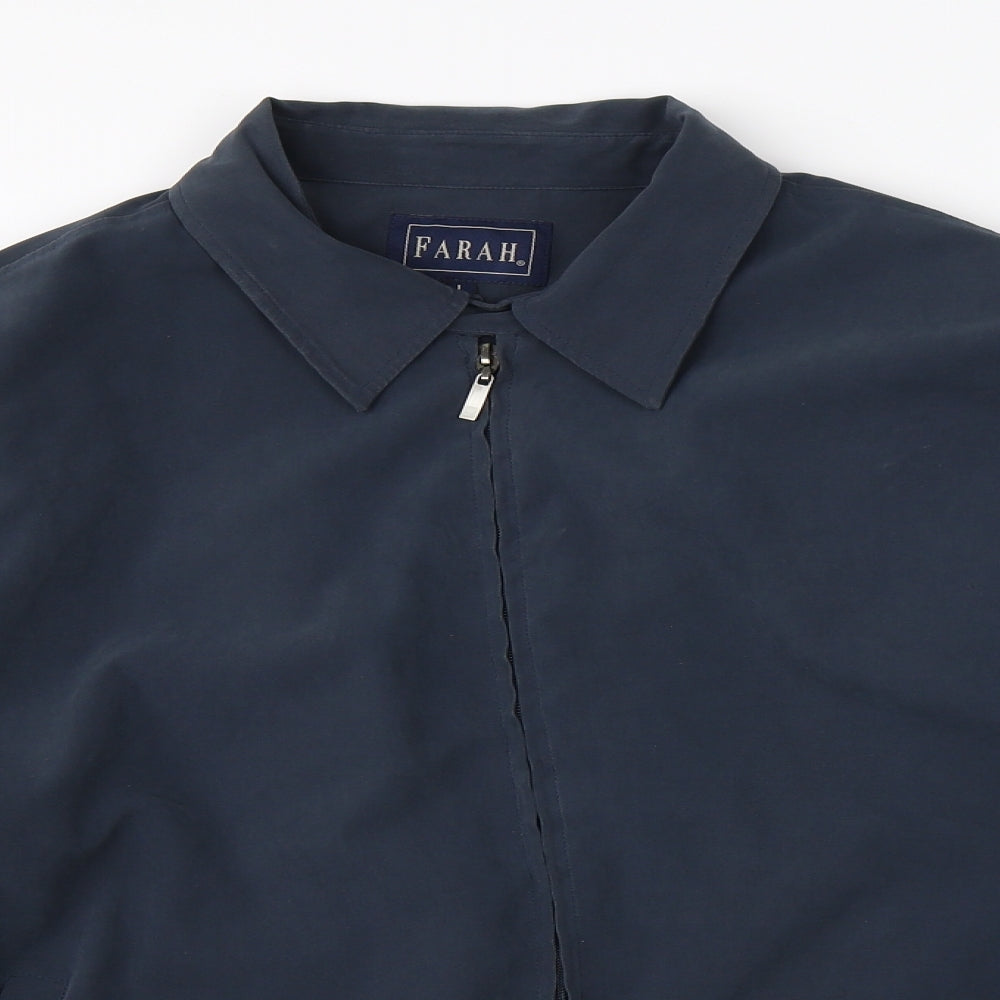 Farah Mens Blue   Full Zip Jumper Size L