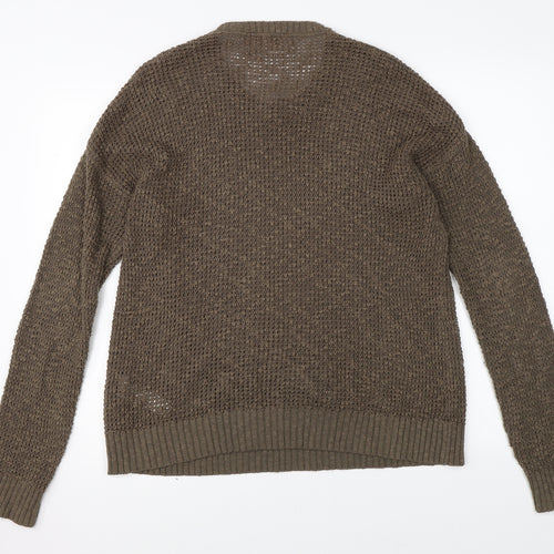 FOREVER 21 Womens Brown  Knit Pullover Jumper Size L