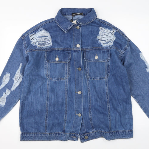 Boohoo Womens Blue  Denim Jacket  Size 6