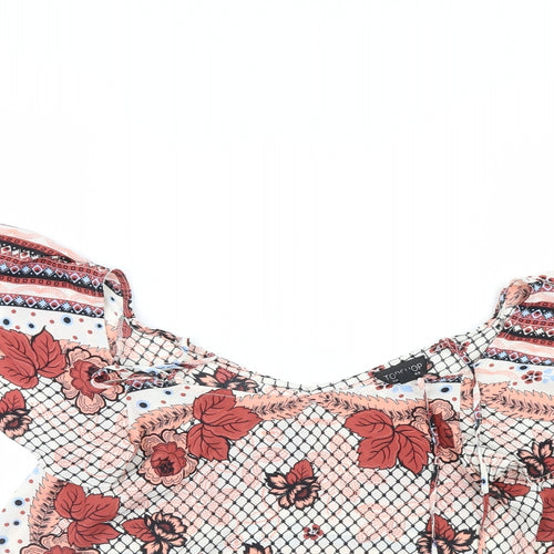 Top Shop Womens Multicoloured Floral  Basic Blouse Size 8