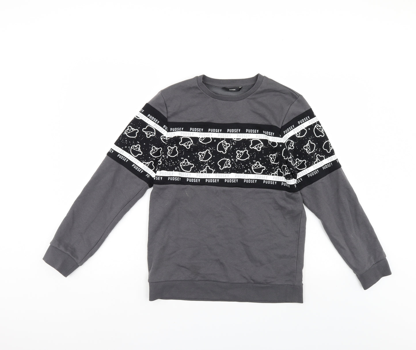 George Boys Grey   Pullover Sweatshirt Size 13-14 Years