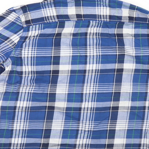 Rebel Boys Blue Check  Basic Button-Up Size 12-13 Years
