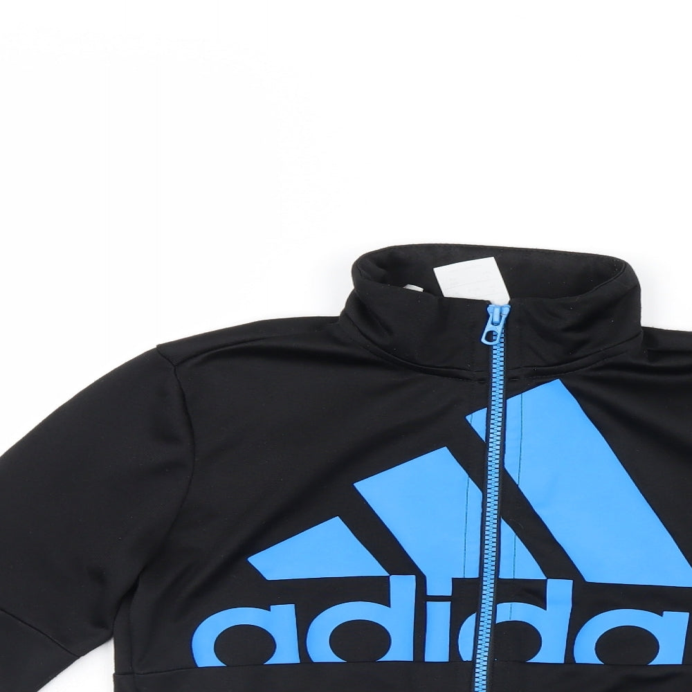 adidas Boys Black   Jacket  Size 9-10 Years