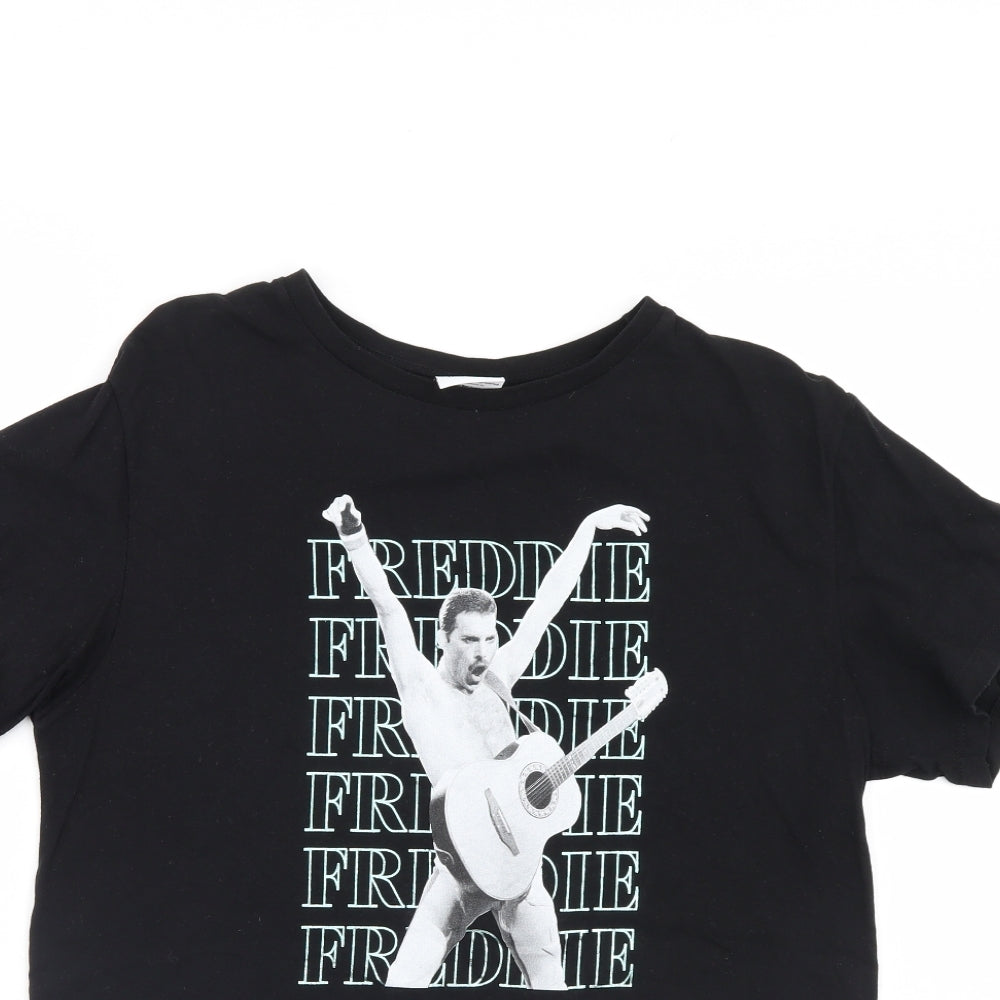 Freddy Mercury Mens Black    T-Shirt Size S
